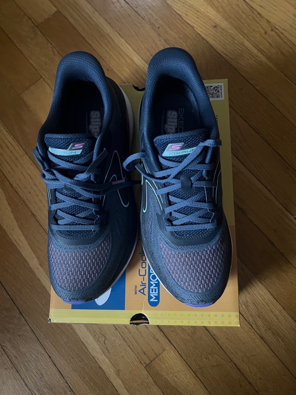 Skechers Navy and Dark Pink Slip-Ins Casual Shoes